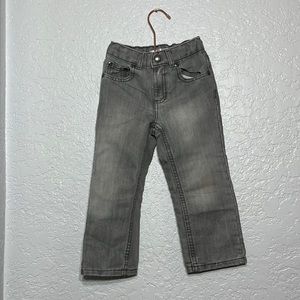 NWOT Grey Jumping Beans Toddler Boys 4T Straight Jeans Adjustable Waist